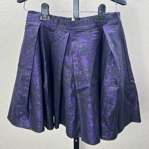 Purple Black Skater Skirt Y2K Mini Punk Rock Grunge Goth Emo Zip Dark Academia